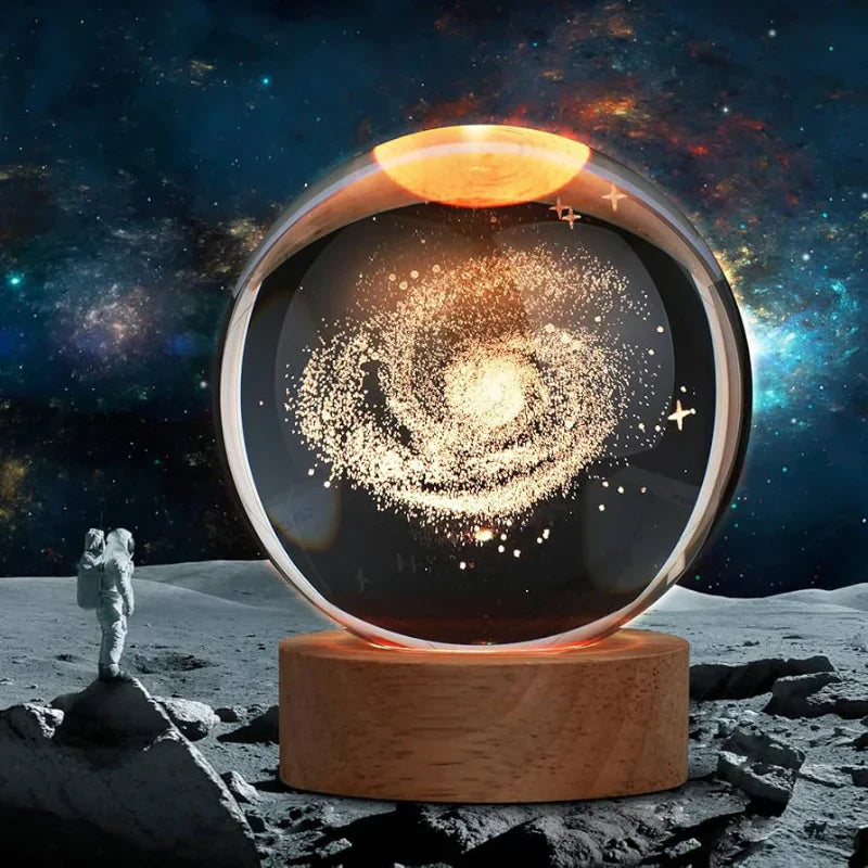Galaxy Crystal Ball LED Night Lamp