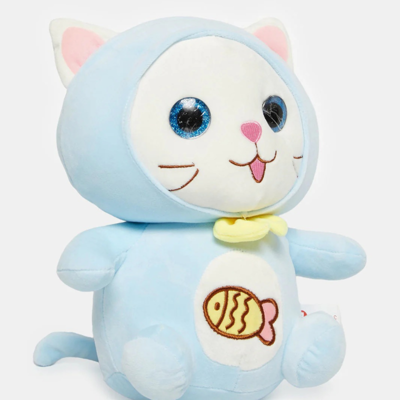 Cuddly Blue Cat Plush Toy – Soft, Cute & Huggable